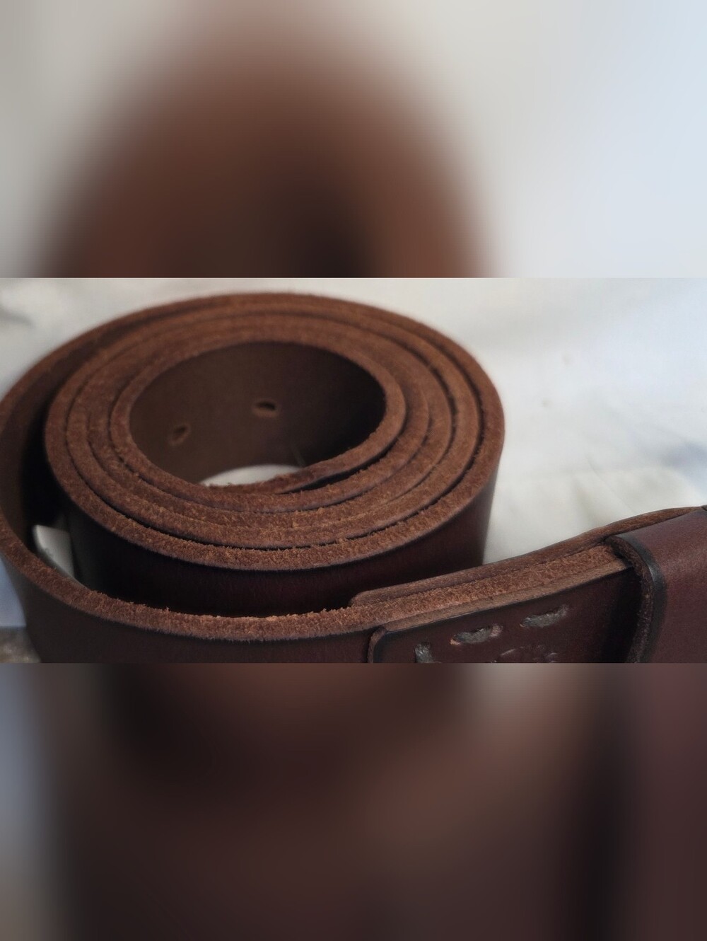 Timberland Men's Classic Leather Belt Size 44 Brown Leather Brass Buckle NWT